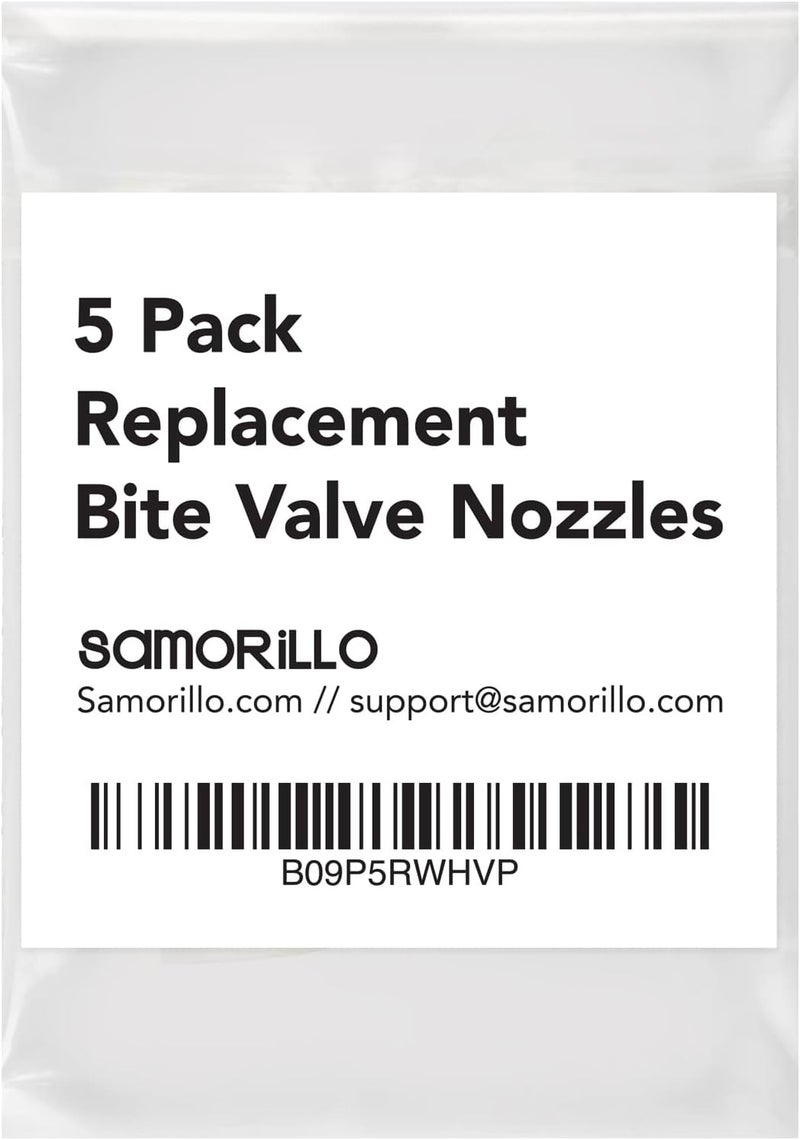 Samorillo 5-Pack Replacement Bite Valve Nozzles Compatible with Osprey, Nathan & Hydrapak Hydration Reservoirs - BPA-Free, Phthalate-Free, Lead-Free Silicone Sheaths - Image 5